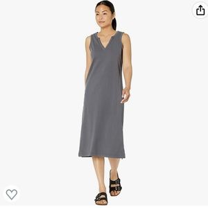 Pact Women's The Frame Notch Neck Dress in Storm size Small